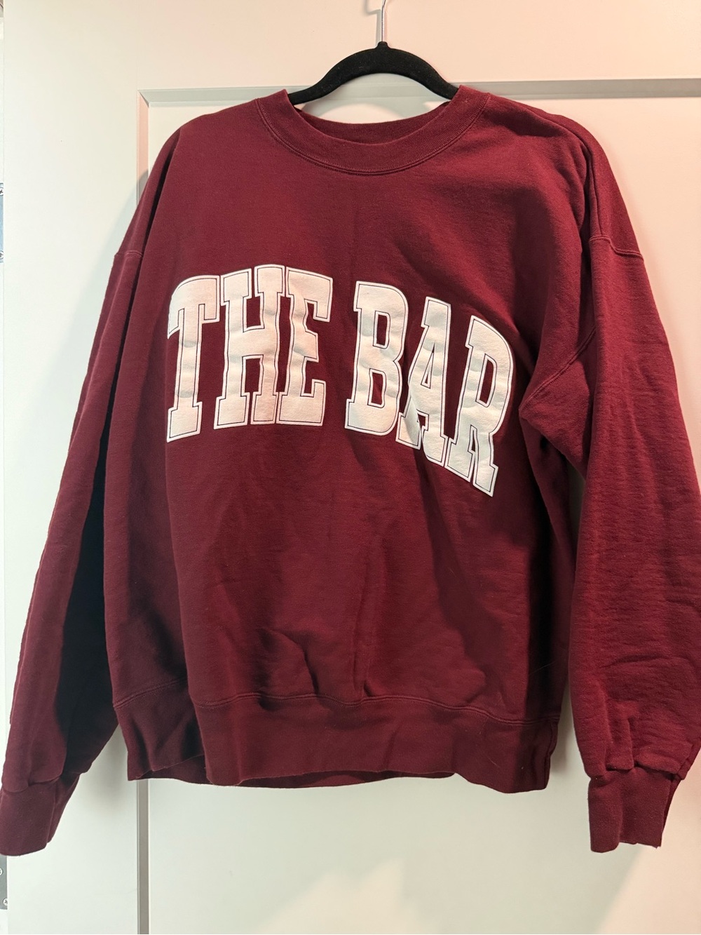 The Bar Maroon Crewneck Sweatshirt